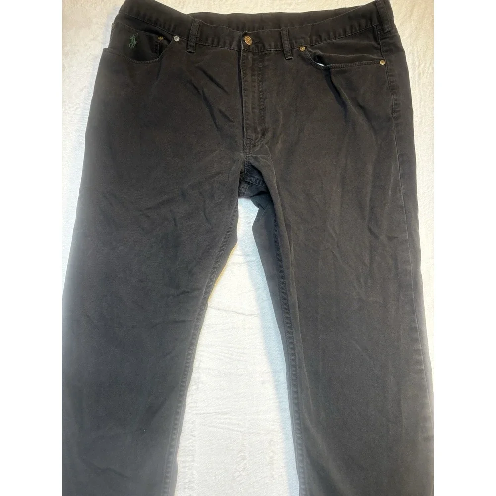 VTG Polo Ralph Lauren Jeans Mens 40x30.5 Authentic Dungarees Classic Faded Black